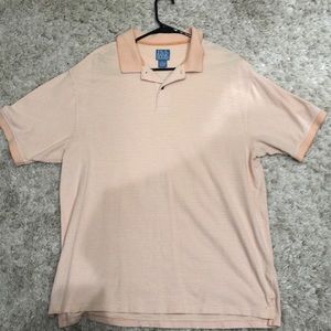 Jos. A. Banks stays cool polo. Size XL. Color: pale orange and white